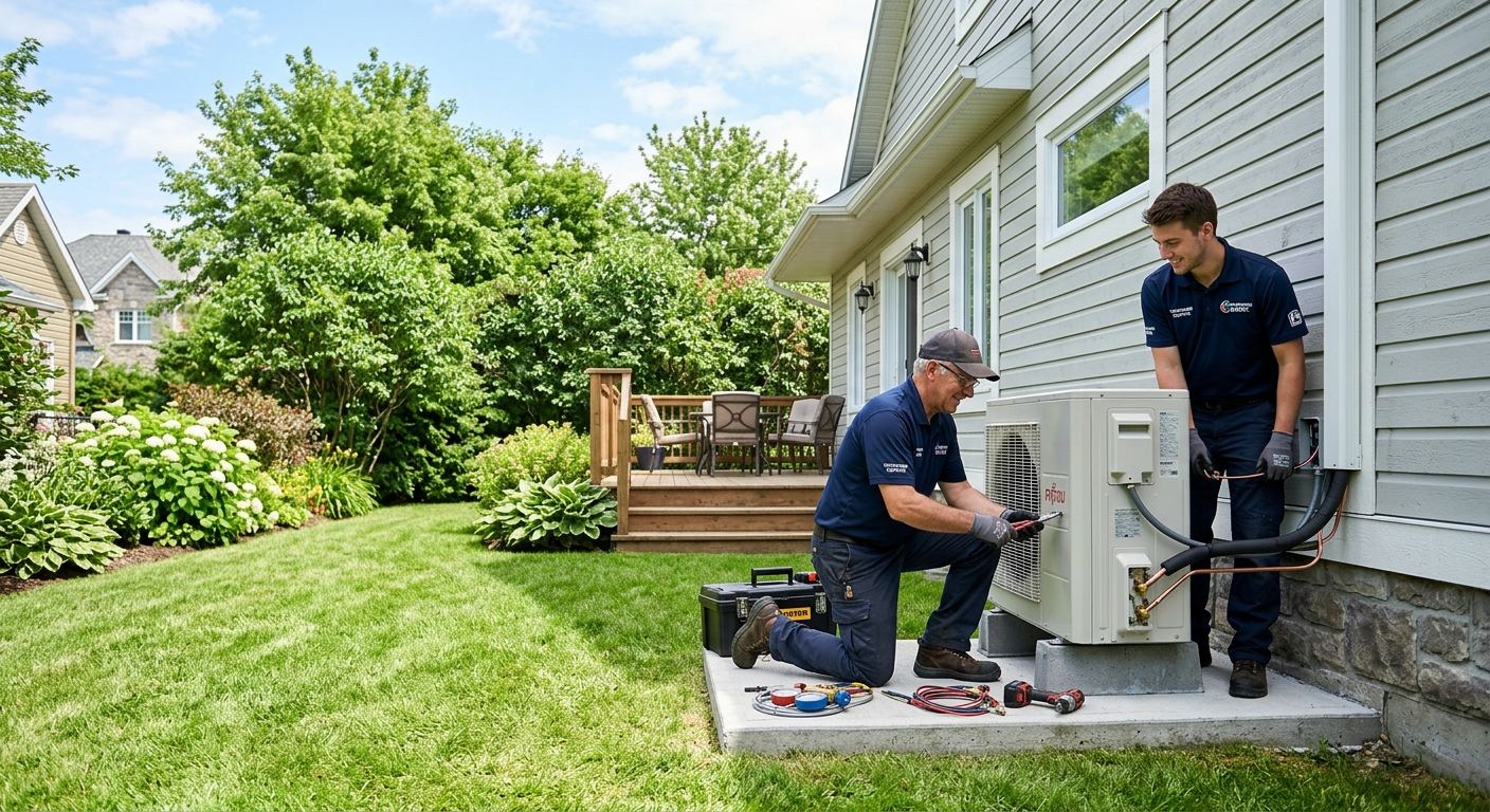 Installation thermopompe air-air à Labrecque