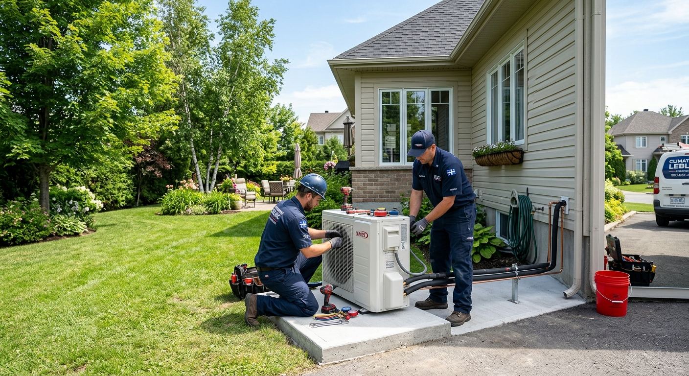 Thermopompe aérothermique installée à Clarendon, Québec