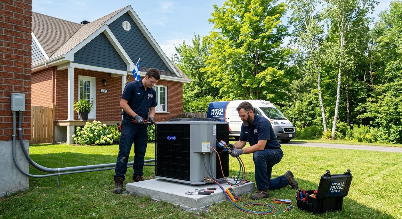 Thermopompe aérothermique installée à Lorraine, Québec