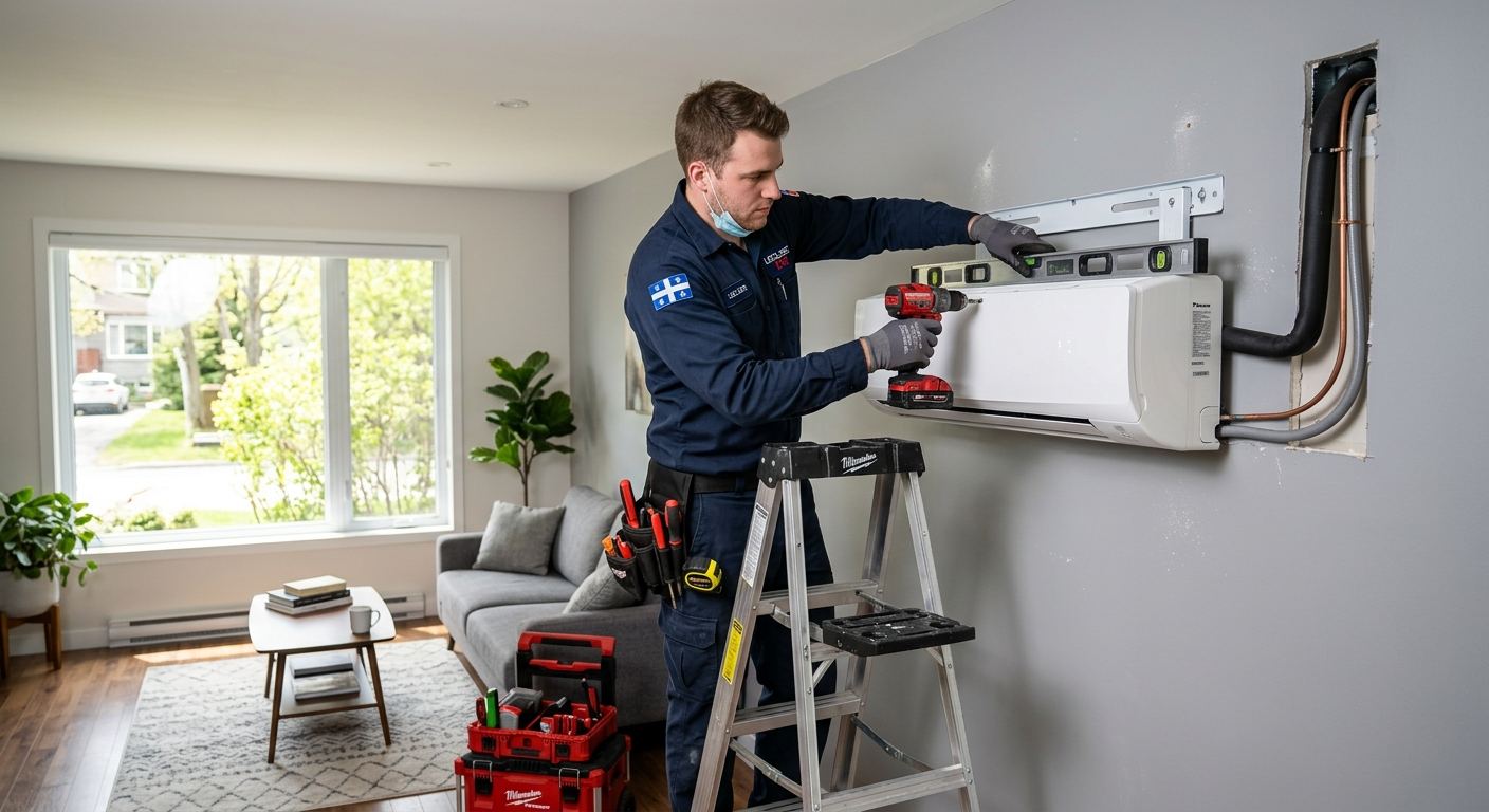 Installation thermopompe air-air à Bryson