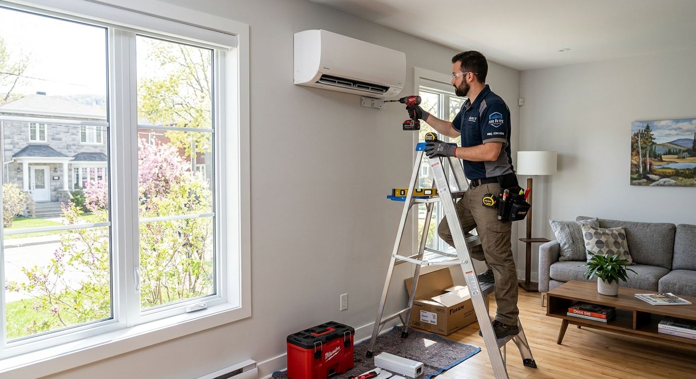 Installation thermopompe air-air à Chazel