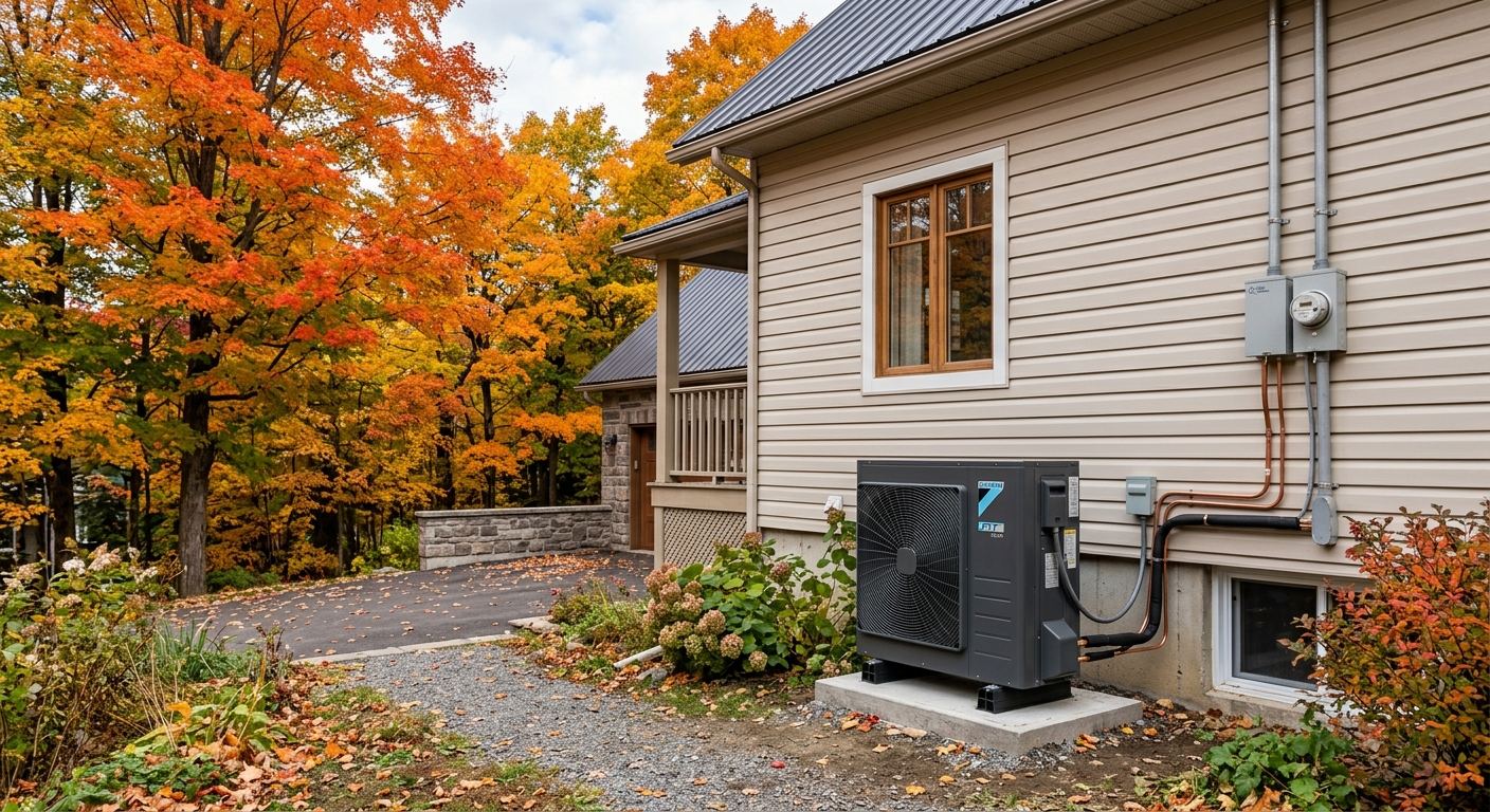 Système de climatisation thermopompe à Champlain