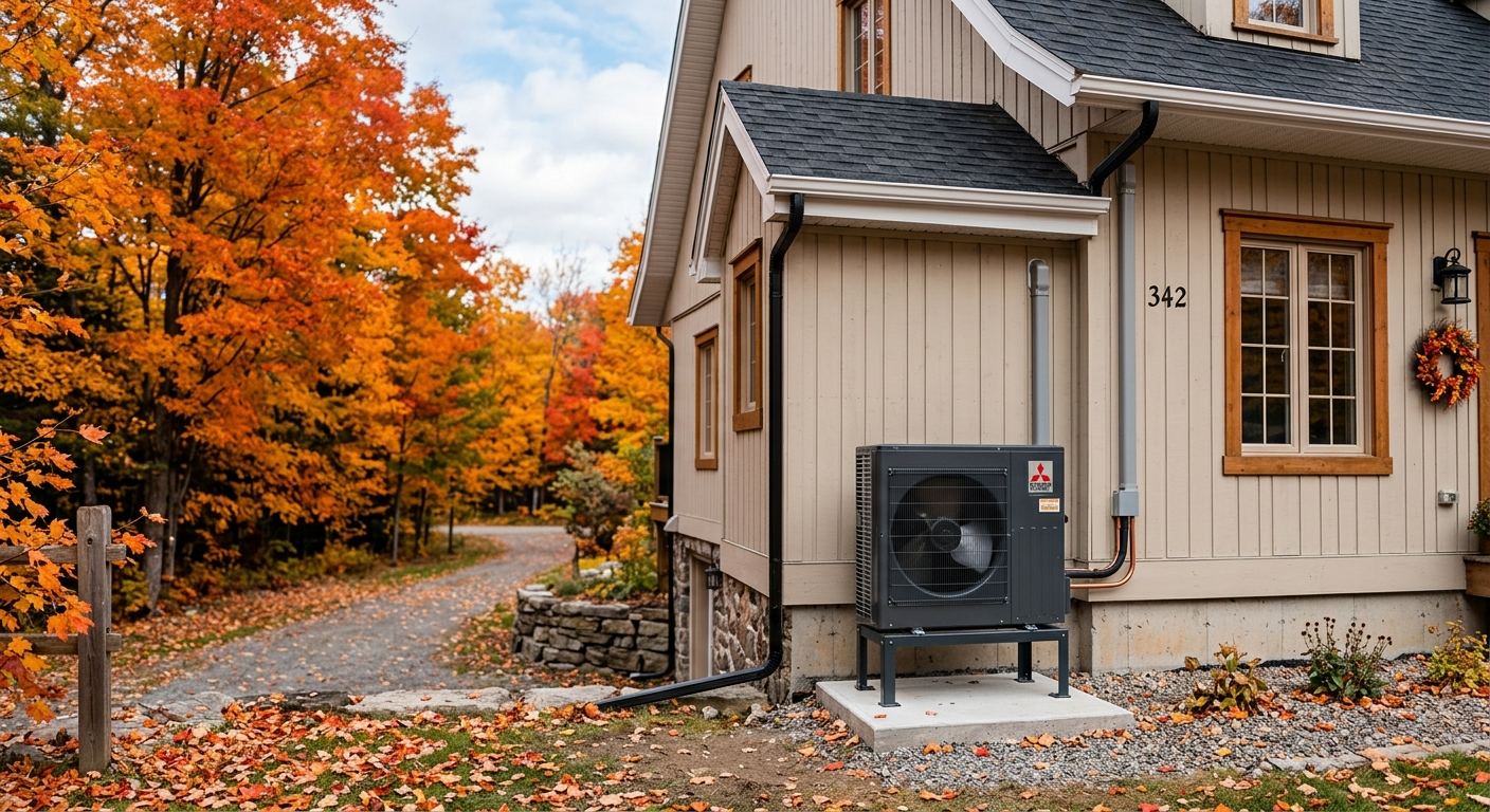 Installation thermopompe air-air à Nouvelle