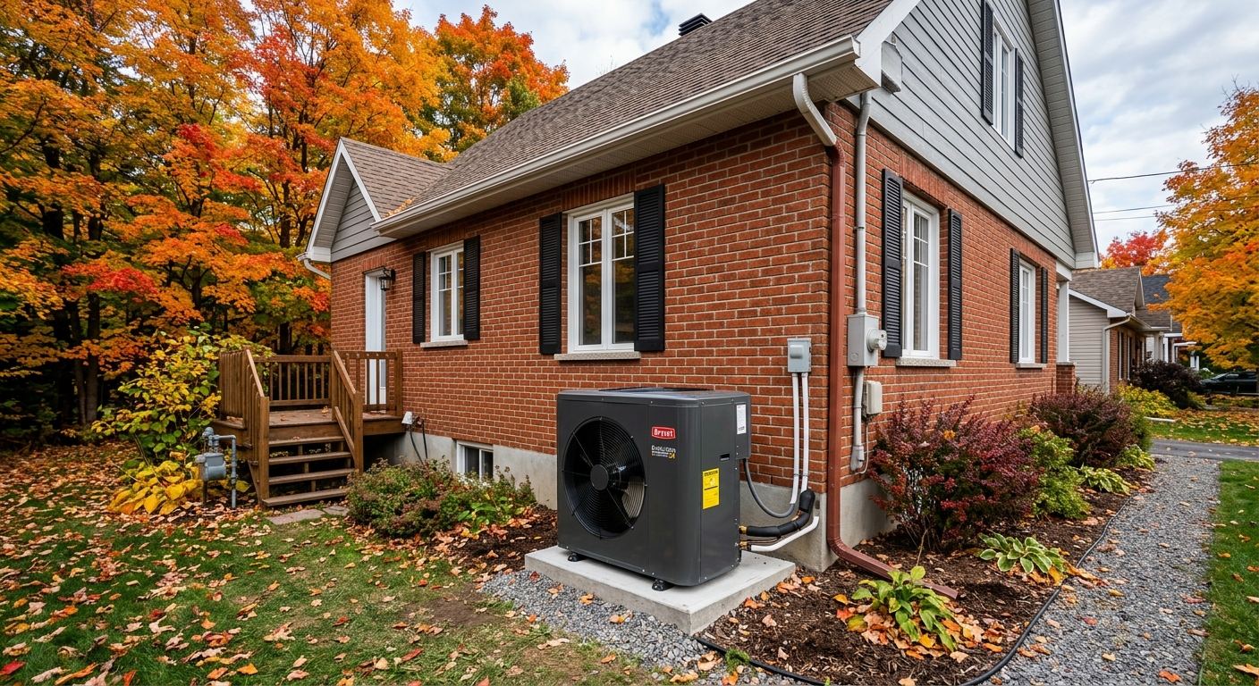 Thermopompe murale installée à Messines, Québec