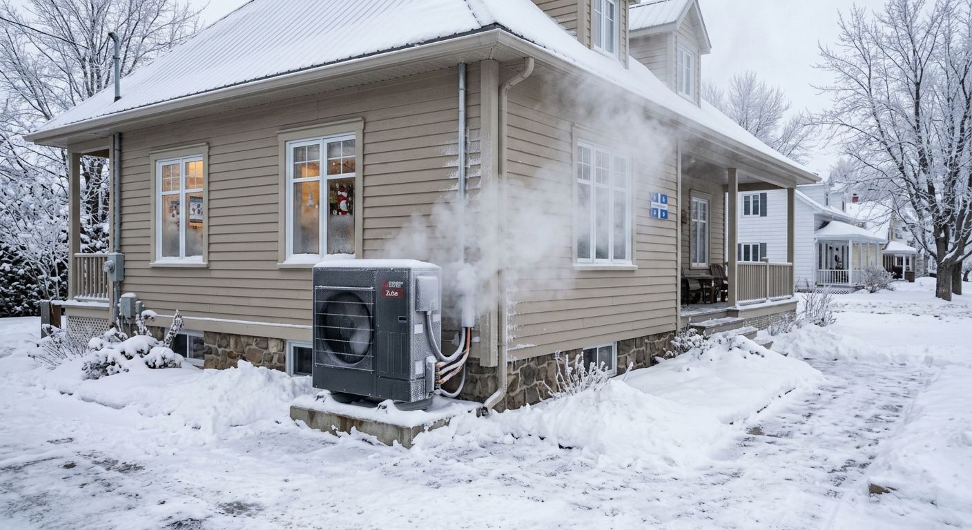 Thermopompe murale installée à Danville, Québec