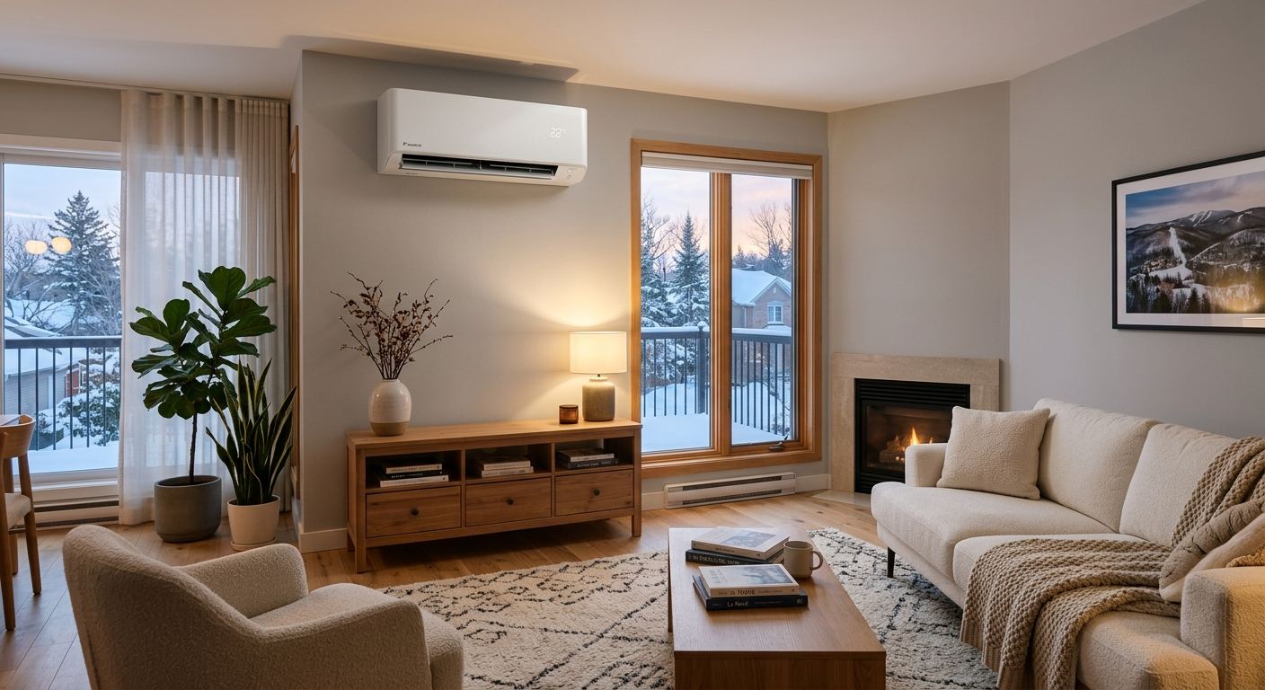 Installation thermopompe air-air à Magog